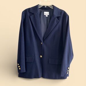 Tog Shop Navy Wool-Blend Blazer 16W